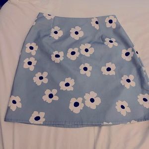 Blue Floral Skirt